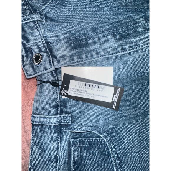 Vintage Mid-Wash Boyfriend Jeans Dipped Back Waistband | Relaxed Fit size 8 - Picture 8 of 8